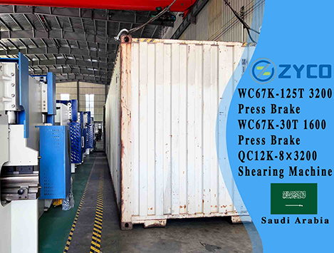 Saudi Arabia WC67K 125T 3200 CNC Press Brake & WC67K 30T 1600 CNC Press Brake & QC12K 8×3200  Shearing Machine